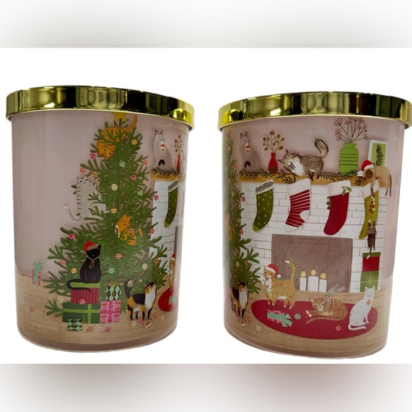 NWT! 🐈  Starcrafts 16 oz. Christmas Holiday Kitty “Cozy Fireplace” candle - Picture 13 of 15